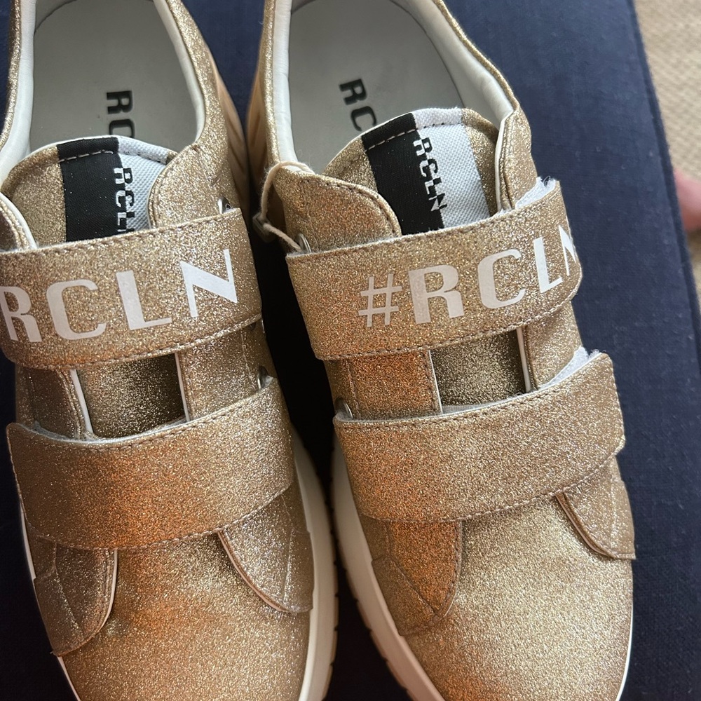 #RCLN Rucoline size 39  new w/o tags take care cute trend gold platform sneaker